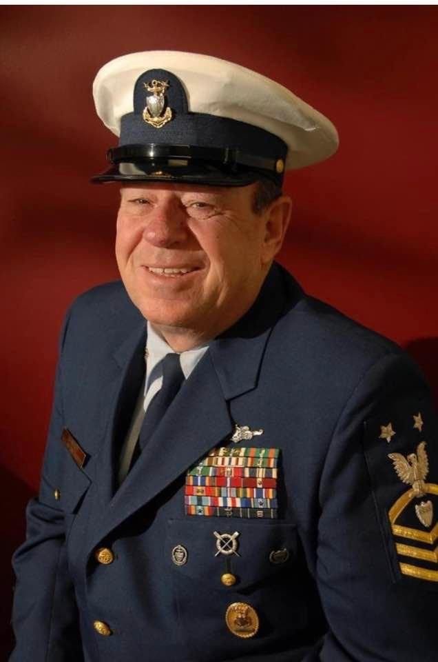 Jack Downey in full Coast Guard atire
